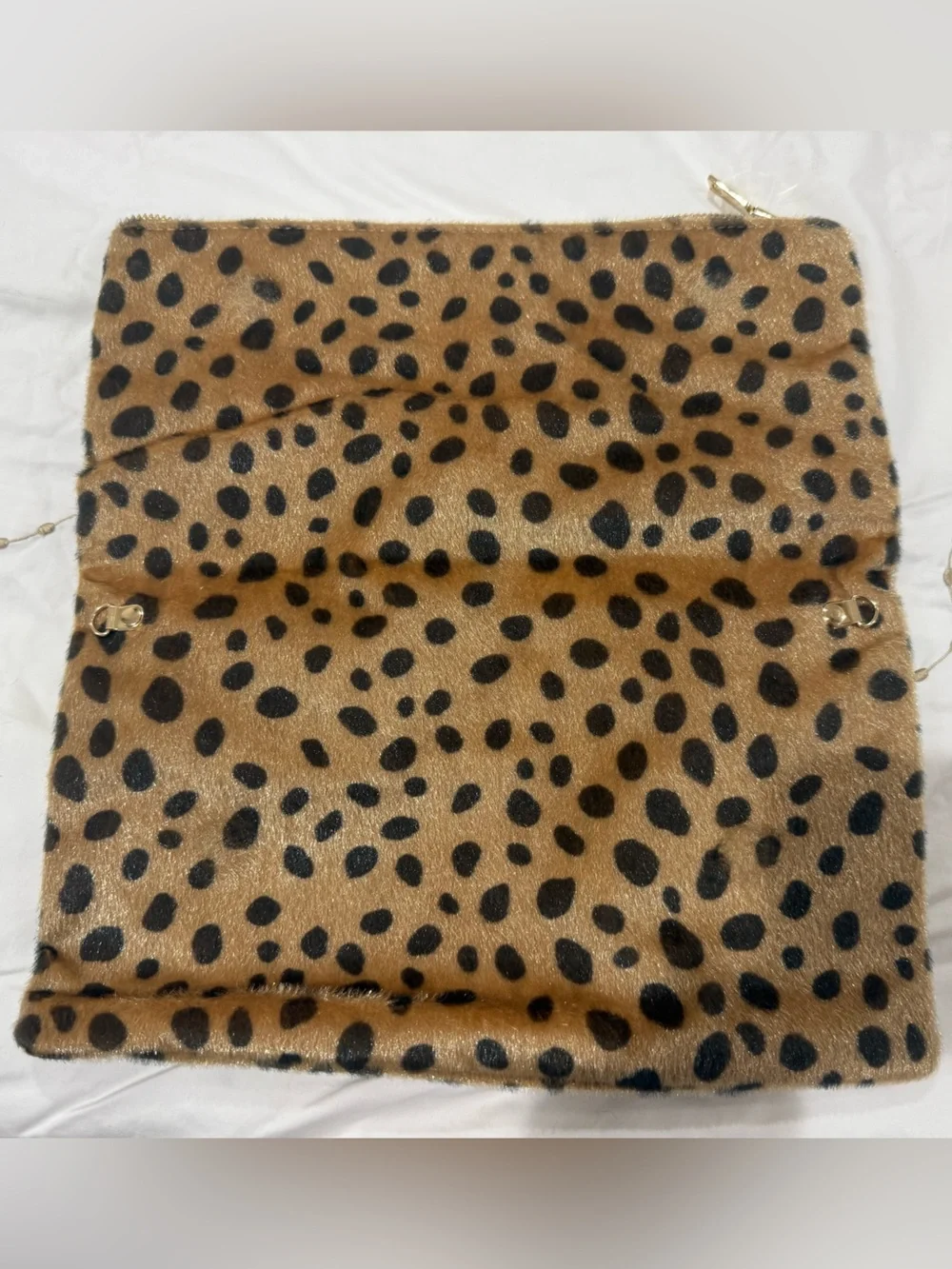 Red Dress Boutique Leopard Fold-Over Clutch - Tan/Black